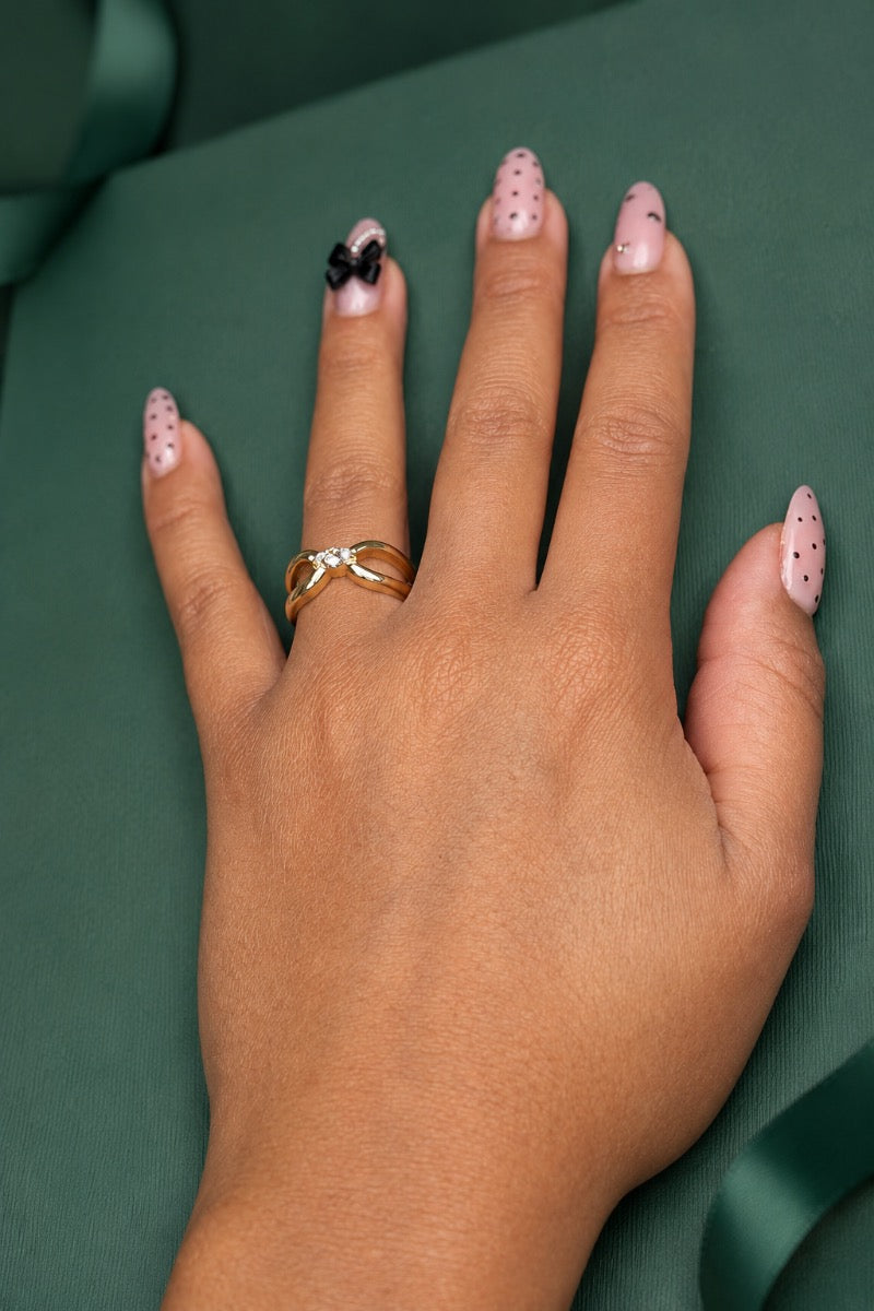 Double Band Women's Ring 10K