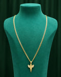 Diamond-Cut Chain with Angel Charm 10K