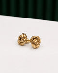 Knot Earrings with Butterfly Clasp 10K