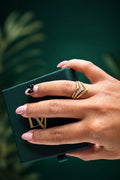 Triangle Cubic Zirconia Ring 10K