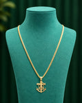 Cuban Chain with Anchor Charm 10K