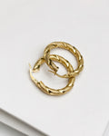 Frosted Twist Hoop Earrings
