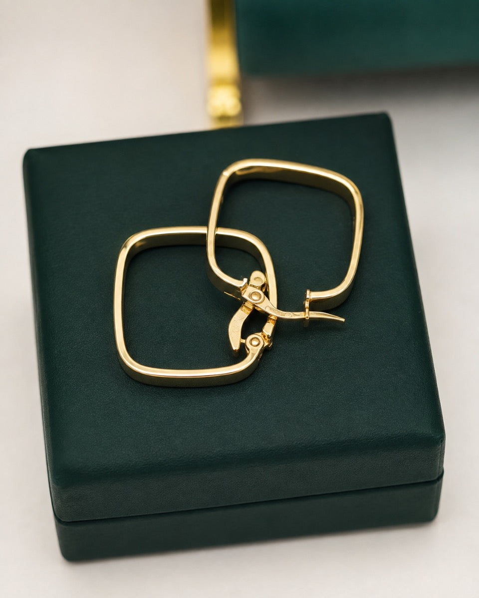 Square Earrings 10K